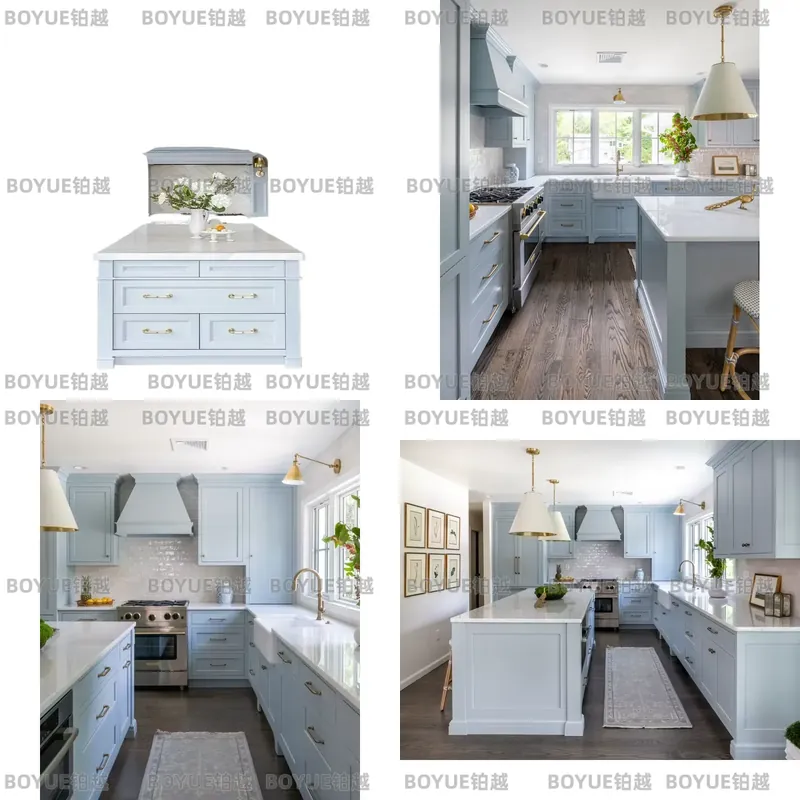 Interior Design Kitchen Modern - ตู้ครัวไม้เนื้อแข็งหรูหราทันสมัย สีอ่อน เฟอร์นิเจอร์จัดเก็บของ ดีไซน์ตกแต่งภายในบ้าน ตู้เสื้อผ้า ออแกไนเซอร์