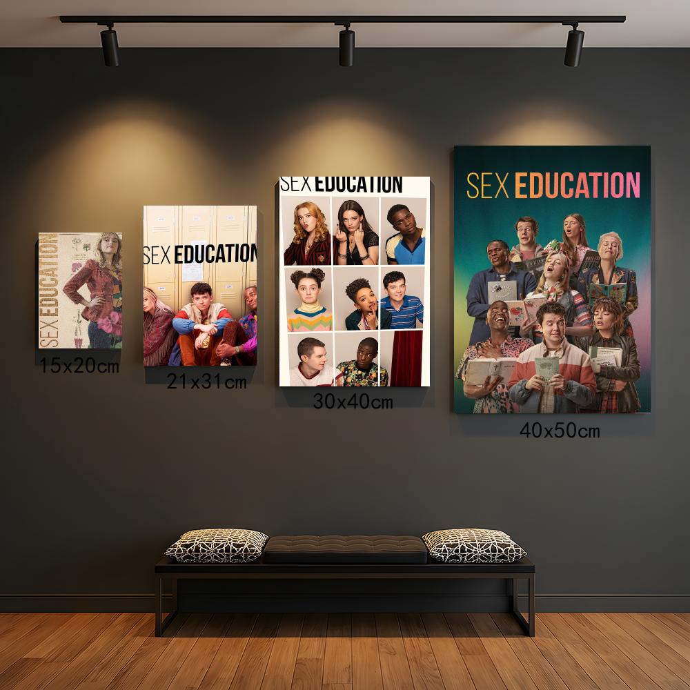 Interior Design Tv Room - ซีรีส์ทีวี S-Sex Education-N ภาพวาดลายเส้นประดับตกแต่งลายพฤกษศาสตร์ที่สง่างามสำหรับห้องนั่งเล่น การออกแบบตกแต่งภายในที่ทันสมัย