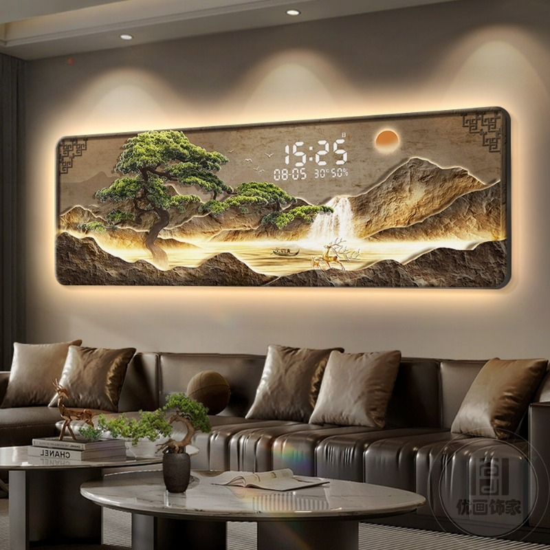 Interior Design Luxury Living Room - นาฬิกาแขวนผนังขนาดใหญ่ ดีไซน์หรูหรา ทันสมัย สวยงาม สร้างสรรค์ เงียบสงบ