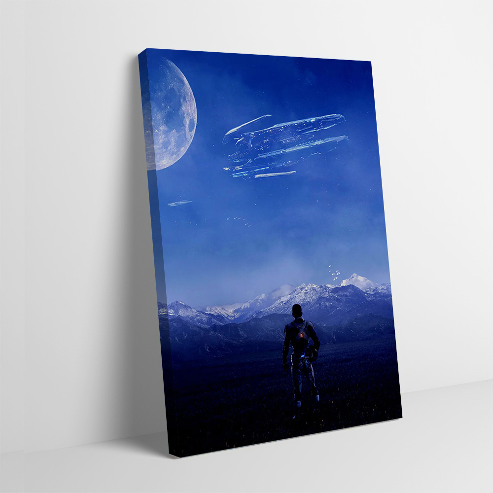Interior Design House - โปสเตอร์ Mass Effect Andromeda ภาพพิมพ์บนผ้าใบแบบกำหนดเองได้ ของตกแต่งผนัง