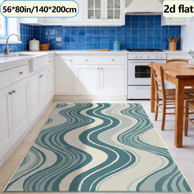 พรมปูพื้นลายคลื่นไล่เฉดสีสไตล์ - Printed Rug Abstract บทวิจารณ์และราคา