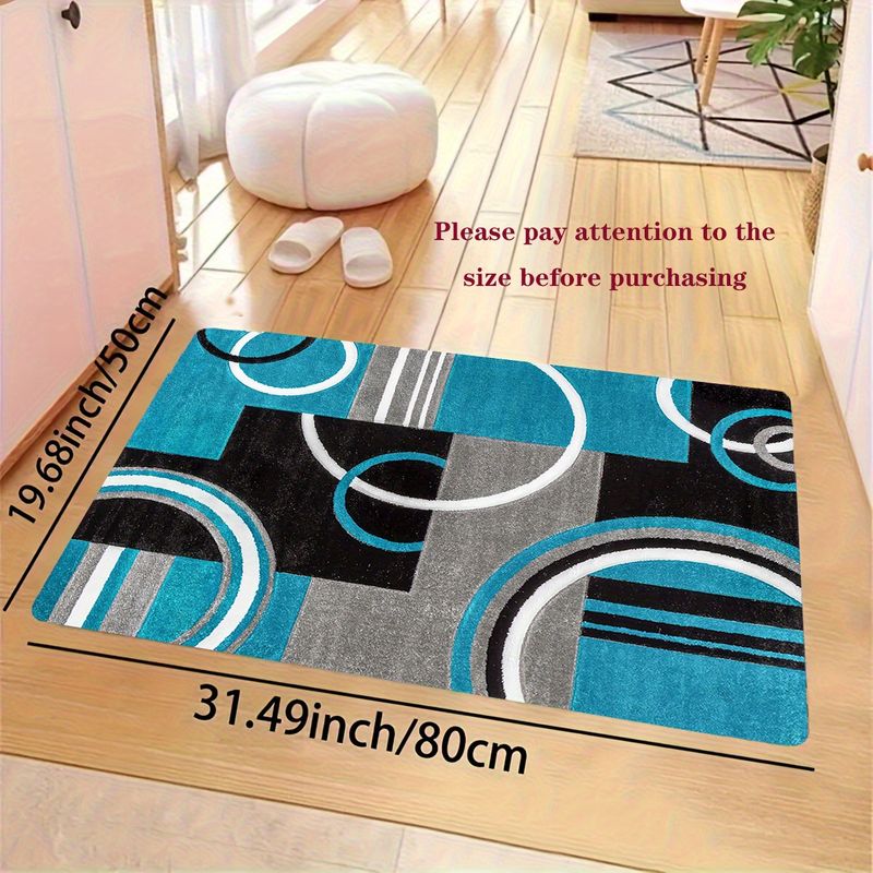 พรมเช็ดเท้าลายเรขาคณิตแบบโมเดิ - Printed Rug Abstract บทวิจารณ์และราคา
