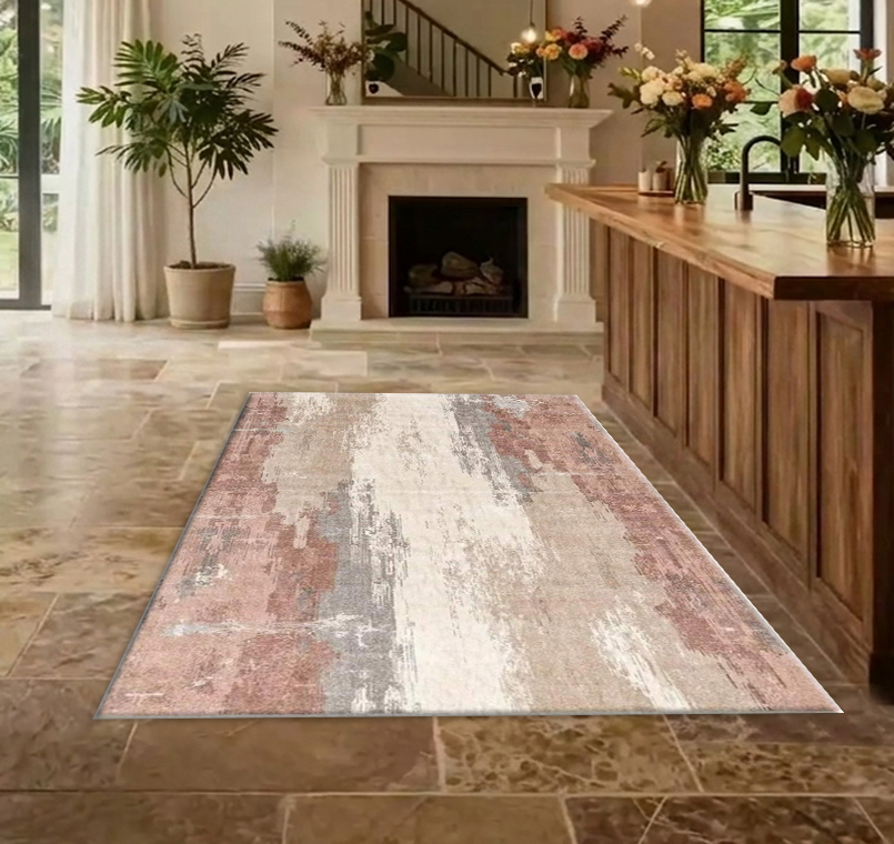 พรมปูพื้นลายพิมพ์สีน้ำแบบนามธร - Printed Rug Abstract บทวิจารณ์และราคา