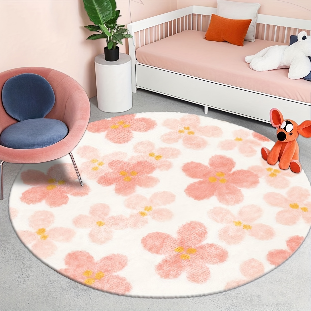 พรมวงกลมสไตล์มิดเซ็นจูรีโมเดิร - Printed Rug Abstract บทวิจารณ์และราคา