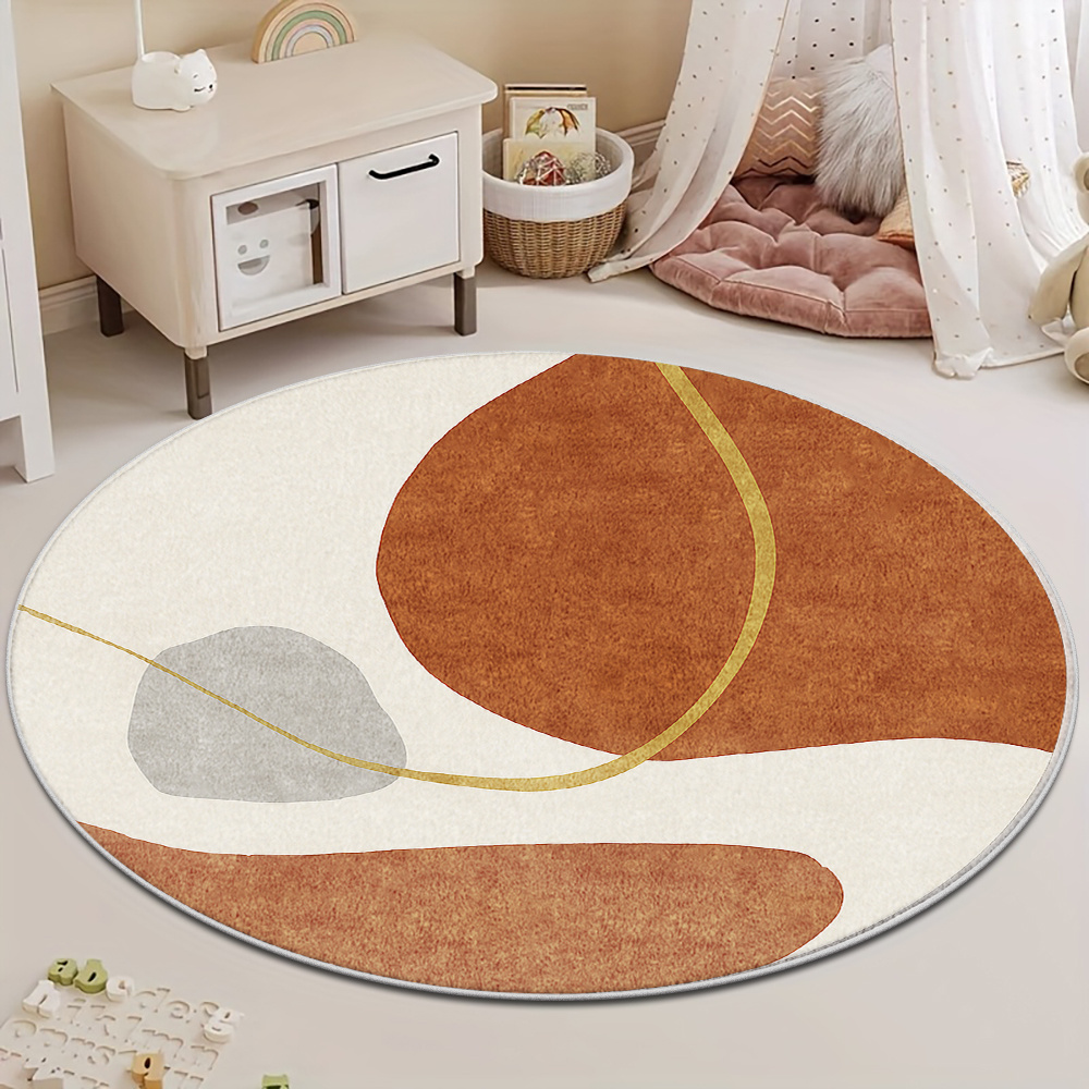 พรมวงกลมสไตล์มิดเซ็นจูรีโมเดิร - Printed Rug Abstract บทวิจารณ์และราคา