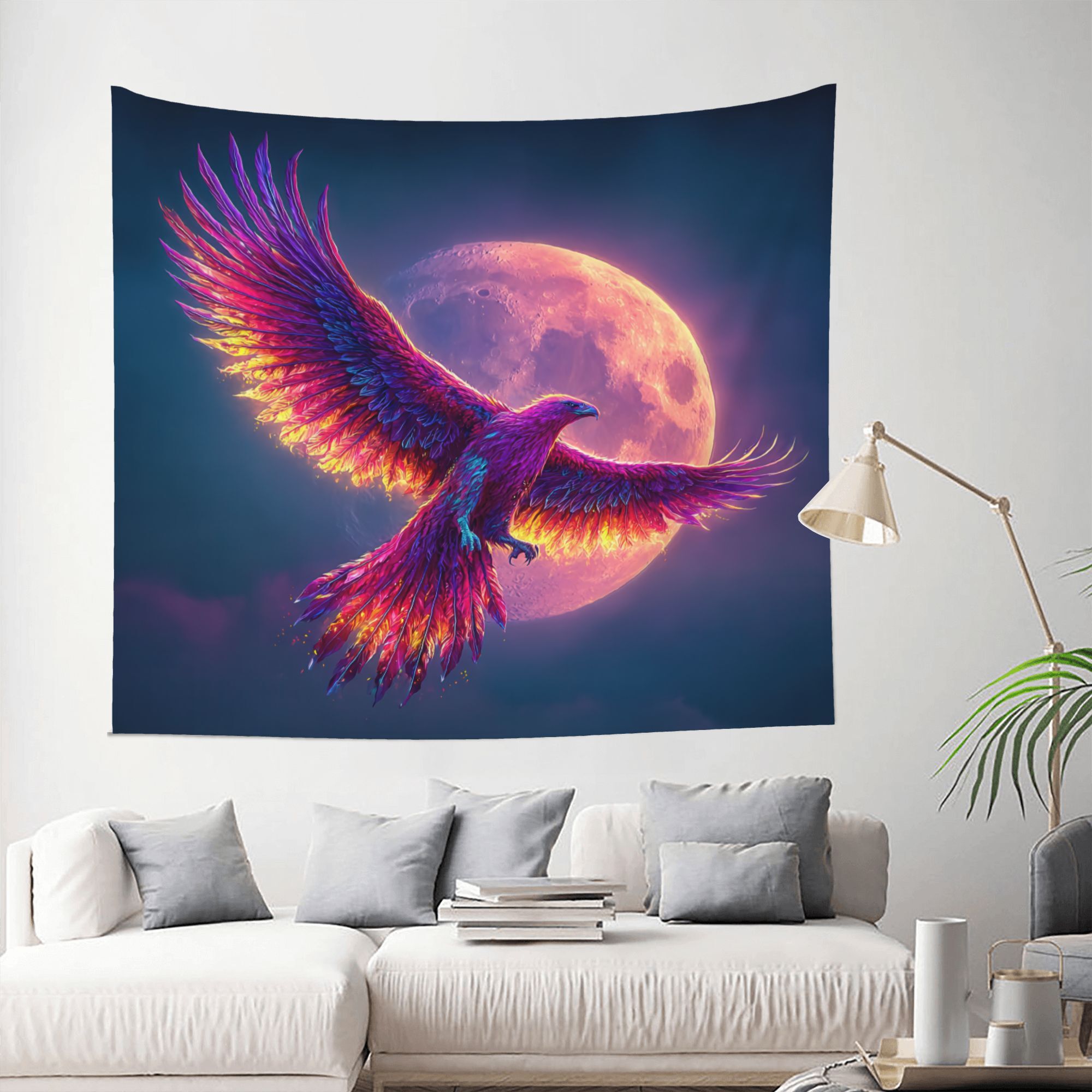 ผ้าแขวนผนังลายฟีนิกซ์ มูน สกาย - Interior Design Hd บทวิจารณ์และราคา