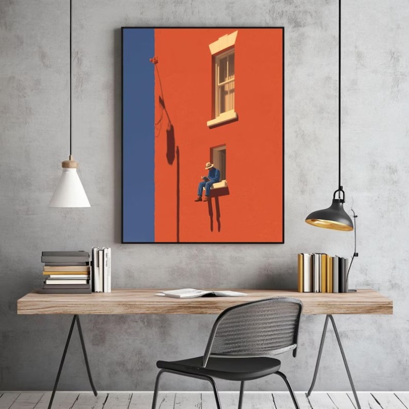 วินเทจ มินิมอลลิสต์ ภาพนามธรรม - Interior Design House บทวิจารณ์และราคา