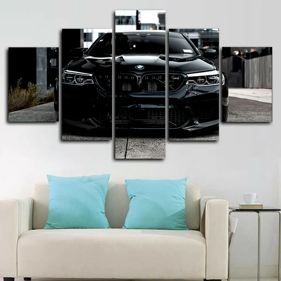 ไม่มีกรอบผ้าใบ 5 ชิ้นสีดํา M5  - Interior Design Sketch บทวิจารณ์และราคา