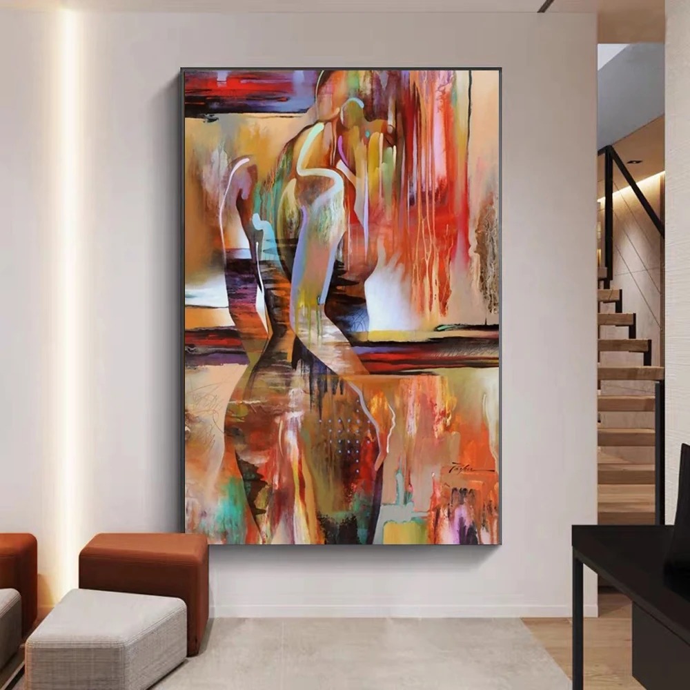 ภาพวาดสีน้ํามันบทคัดย่อหญิงเซ็ - Interior Design Sketch บทวิจารณ์และราคา
