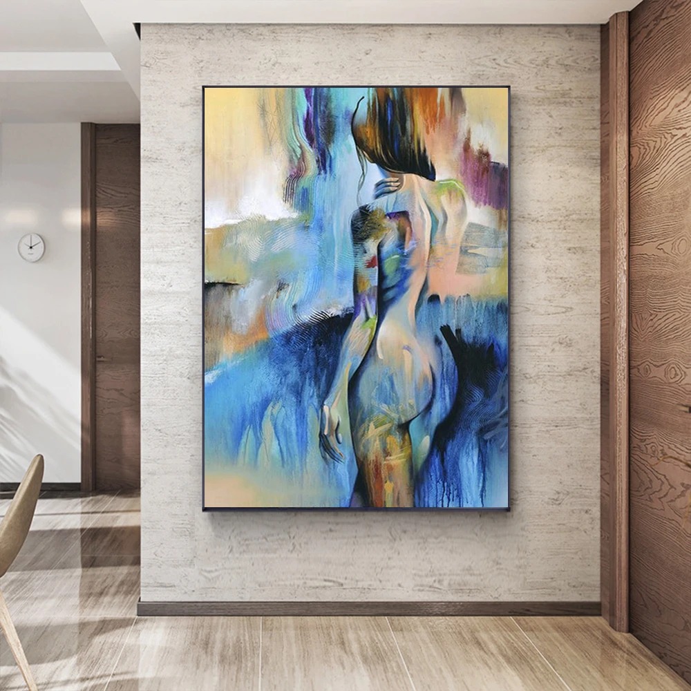 ภาพวาดสีน้ํามันบทคัดย่อหญิงเซ็ - Interior Design Sketch บทวิจารณ์และราคา