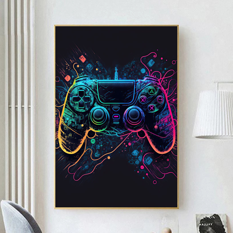 นีออนที่ถือเกมโปสเตอร์และภาพพิ - Interior Design Sketch บทวิจารณ์และราคา
