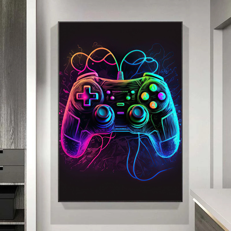 นีออนที่ถือเกมโปสเตอร์และภาพพิ - Interior Design Sketch บทวิจารณ์และราคา
