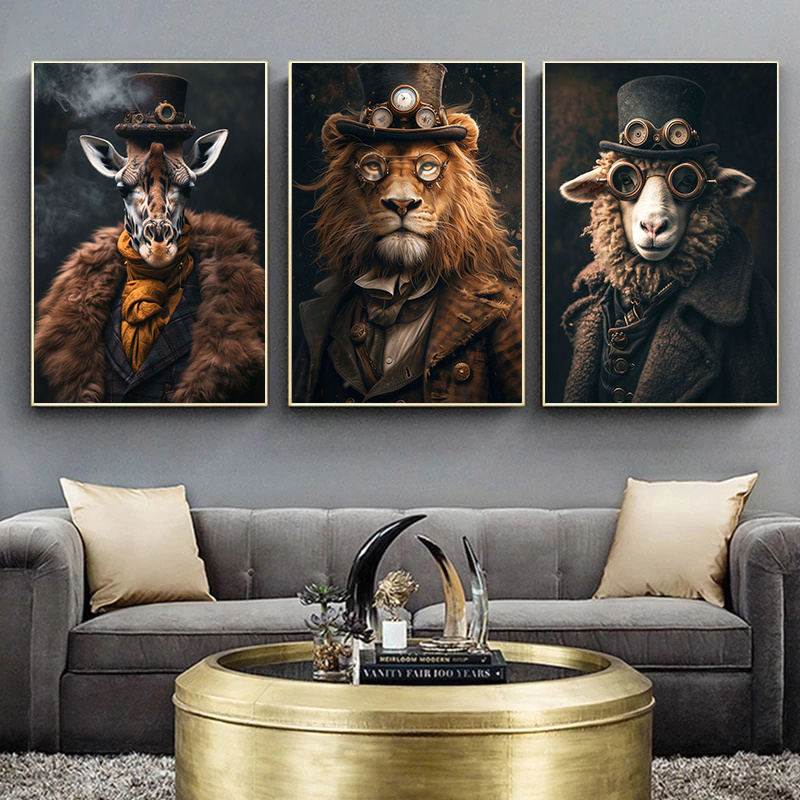 โปสเตอร์ภาพพิมพ์รูปสัตว์แนวสตี - Interior Design Sketch บทวิจารณ์และราคา