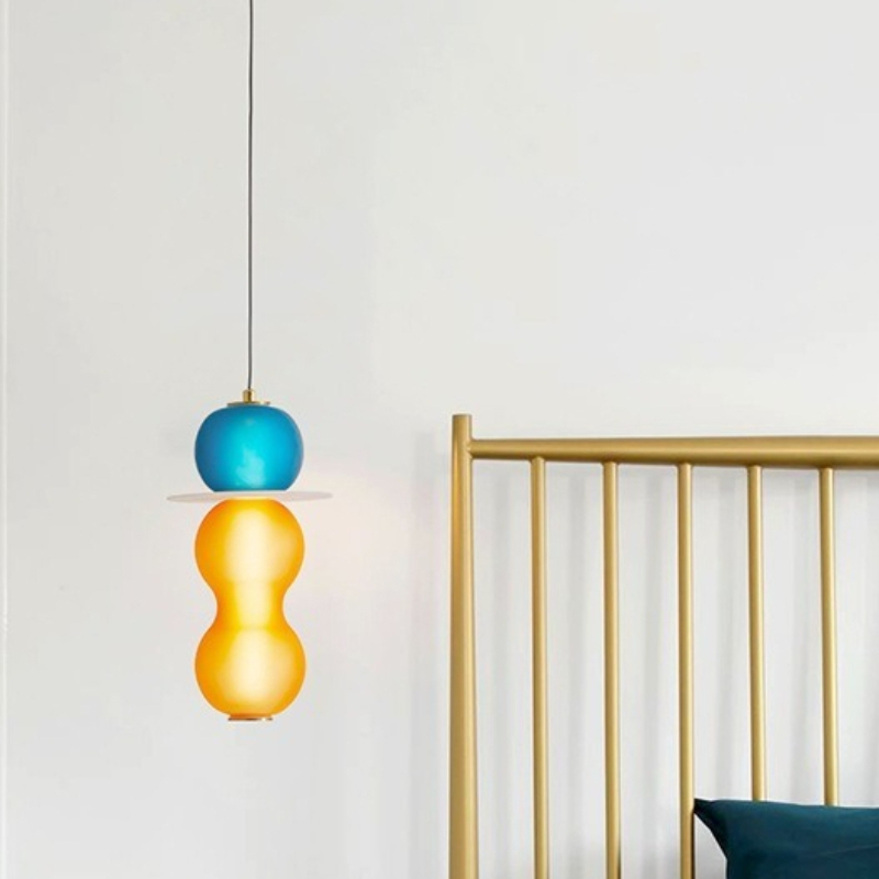 โคมไฟแขวนเพดานแก้วสีดีไซน์เนอร - Interior Design Remote บทวิจารณ์และราคา